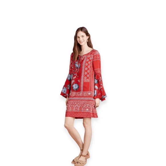 Anthropologie Vanessa Virginia size 2P silk dress boho floral pattern - Picture 6 of 6